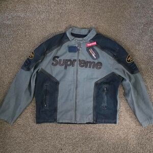 Vans Two-Tone Denim Jacket - Light Gray & Dark Blue